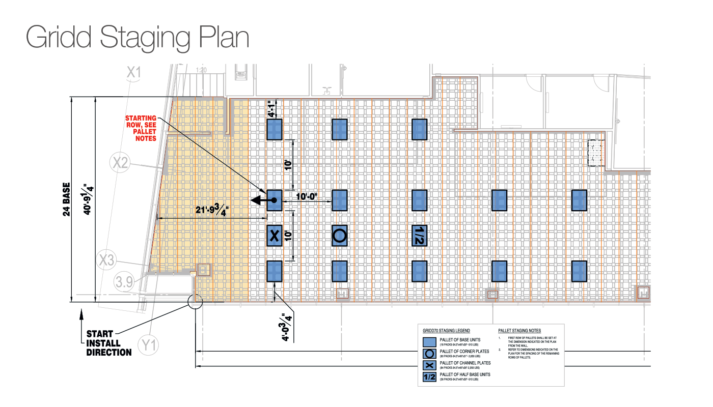 Gridd Access Flooring Company Installation Plan